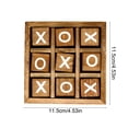 thumbnail image 4 of Tic Tac Toe under $5! Cagogo Wooden Tic Tac Toe Game, Noughts And Crosses Board Game,KidsEducationalToys, Indoor Playing Game, Family Board Games, 4 of 9