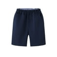 thumbnail image 2 of Zecgelong Boys Linen Shorts Casual Pull-On Elastic Waist Drawstring Summer Beach Shorts Size 7-8 Years, 2 of 3