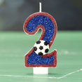 thumbnail image 1 of Blue Number Candles Red Edge Football Design Creative Digital Birthday Cake Decoration, 1 of 5