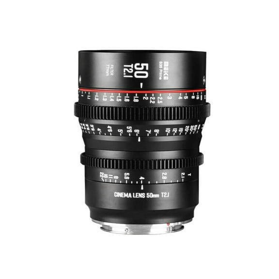 Meike 50mm T2.1 Super 35 Cine Prime Lens 270-Degree Focus Rotation 11-Blade Iris and Multilayer Coating (EF Mount)