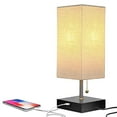 thumbnail image 2 of Brightech Grace LED USB Bedside Table & Desk Lamp – Modern Lamp with Soft, Ambient Light, Unique Lampshade & Functional USB Port – Perfect for Table in Bedroom, Living Room, or Office - Black, 2 of 4
