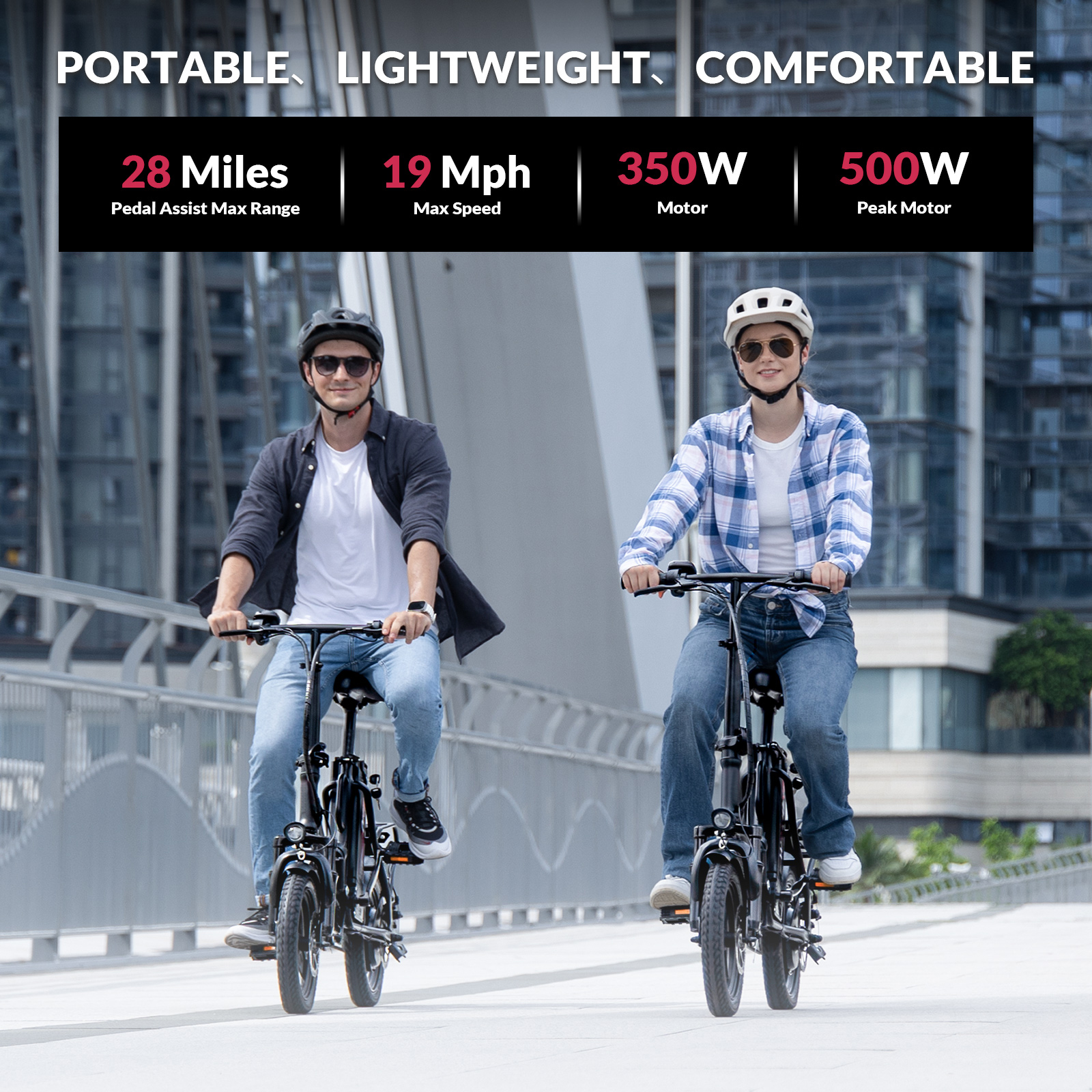 Windone Electric Bike for Adults and Teens, Max 19MPH Speed&28 Miles Range (PAS), 500W Peak Motor and Lightweight & Portable, Dual Shock Absorbers,14" Foldable ebike
