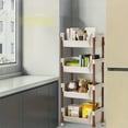 thumbnail image 6 of InsCrazy Caddy with Rollers Storage Rack Layer Storage Cart Mobile Storage Rack for Office, Living Room, Kitchen, 6 of 6