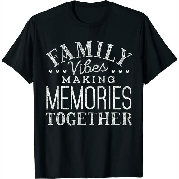 Family Reunion 2023 Family Vibes Making Memories Matching Stylish Women's Short Sleeve T-shirt with Cool Graphic Design Black S