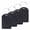 Black, variant on Luggage Tags 4 Pack TSA Approved Luggage Tag for Suitcase PU Leather Travel Bag Tags Name Tags with Privacy Cover Black