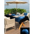 thumbnail image 4 of Outdoor Tablecloth with Umbrella Hole and Zipper, Blue Fruit Rectangle Table Cloth 52x70 Inch Waterproof Tablecloth, Modern Minimalist Decor Black Background Picnic Table Cover for Patio Camping, 4 of 7