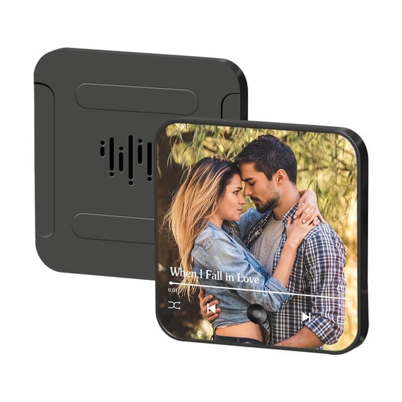 Custom Music Album Fridge Magnet with Photo, Personalized Music Fridge Magnet Can Play Songs, Customized Music Refrigerator Magnet Gifts for Him Her