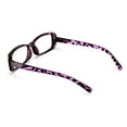 thumbnail image 4 of Women Rectangular Rhinestones Reading Glasses - Female Fashion Leopard Clear Lens Readers Demi Tortoise, 4 of 5