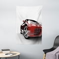 thumbnail image 1 of Teen Room Decor Tapestry, Modern Automotive Vivid Toned Trendy Car Back View Prestige Artsy Image, Wall Hanging for Bedroom Living Room Dorm Decor, 40W X 60L Inches, Black Ruby, by Ambesonne, 1 of 2