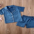 thumbnail image 4 of Baby Boys Girls Short Sleeve Button-Down Top Shorts Sleepwear, 4 of 5