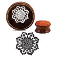 thumbnail image 1 of Printtoo Round Card Making Floral Mandala Pattern Stamp Wooden Rubber Stamps-5 Inch, 1 of 2