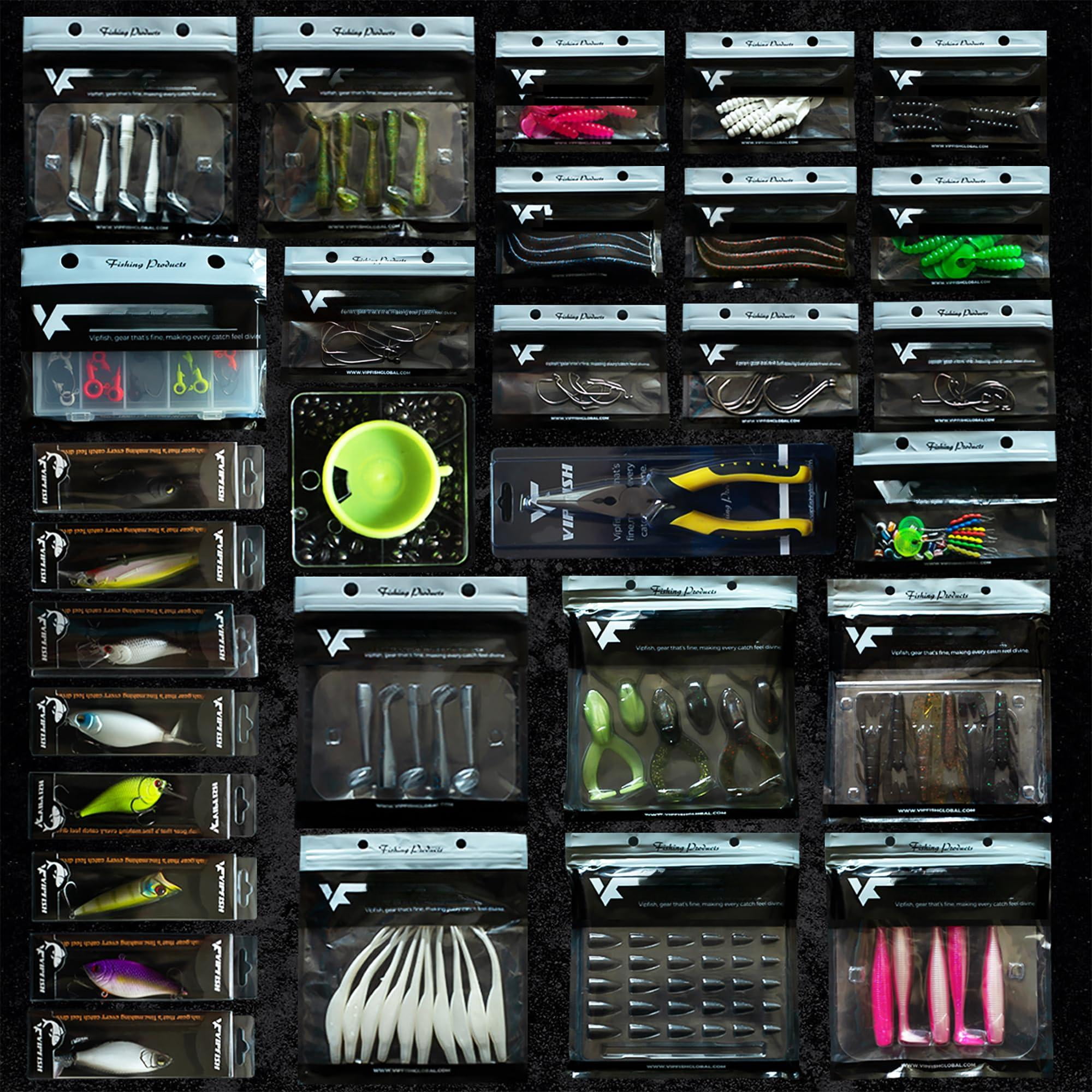 Fishing Tackle Box With Included Lures  Hooks Weights 3-layer Freshwater Kit For Bass Trout Walleye Gear And Equipment Gift Fishingman