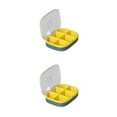 thumbnail image 1 of fastboy Boîte à Pilules Portable Conteneurs de Voyage Mini Distributeur de Comprimés Compartiment Design Scelle PS ABS Haute Capacité pour Voyage Bleu Foncé six Cellules 2Ensemble, 1 of 6