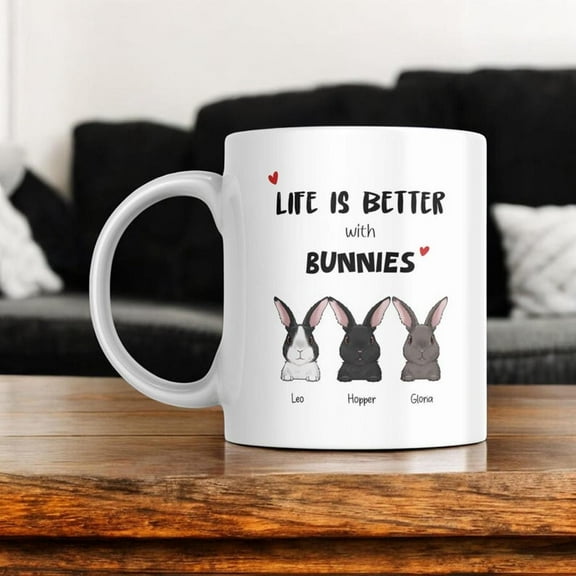 Rabbit Mug Bunny Coffee CupPet Lover Gift