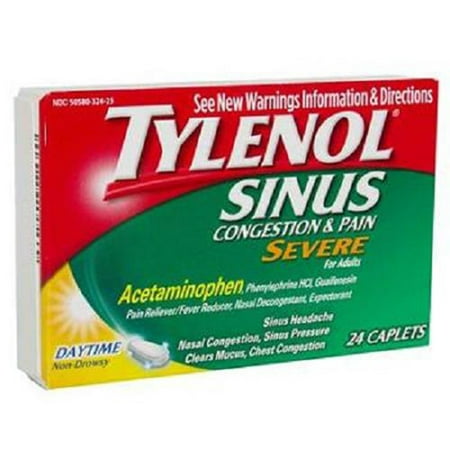 Product Of Tylenol Sinus, Daytime - Congestion & Pain Severe, Count 1 - Medicine Cold/Sinus/Allergy / Grab Varieties &