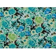 thumbnail image 2 of Zelouf Silky Cdc Print  , Sewing, DIY, Crafts Fabric by the Yard, 147 Wht/turq, 1 Yard, 2 of 2