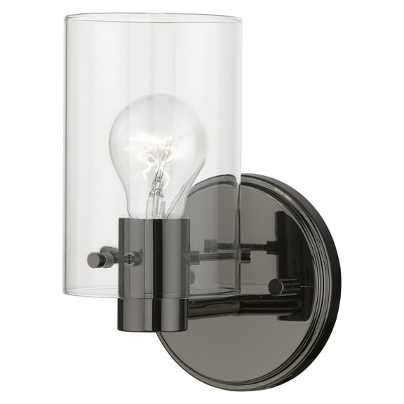 17231-46 Livex Lighting Munich - 1 Light Wall Sconce In Contemporary Style-8.5 Inches Tall and 5 Inches Wide-Black Chrome Finish