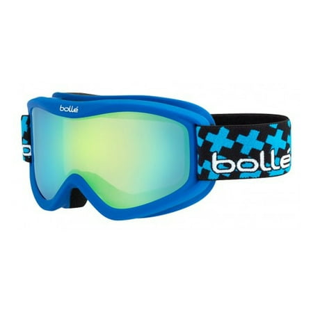 Bolle Volt Plus Snow Goggles - Matte Blue Cross Frame - Green Emerald Lens - 21360