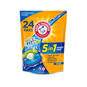 ARM & HAMMER plus OxiClean 5-in-1 Power Paks, 24 Count (Packaging may vary)