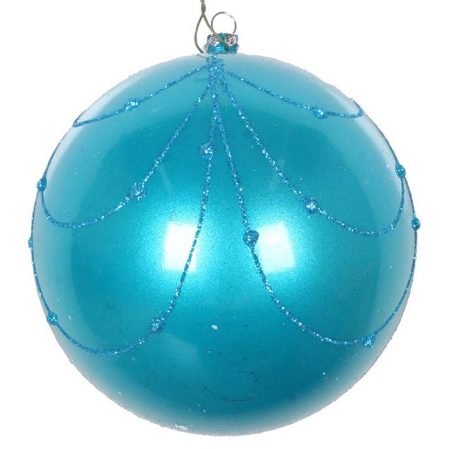Vickerman MT194612D Rideau Ornemental Turquoise Bonbons 4,75 Po - 4 par Sac