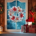 thumbnail image 6 of 17.71 Inch Cedar Christmas Wreath, Norfolk Pine with Ball Ornaments, Flower and Red Berries, Artificial Winter Wreath for Front Door Indoor Outdoor Holiday Decor, 6 of 7