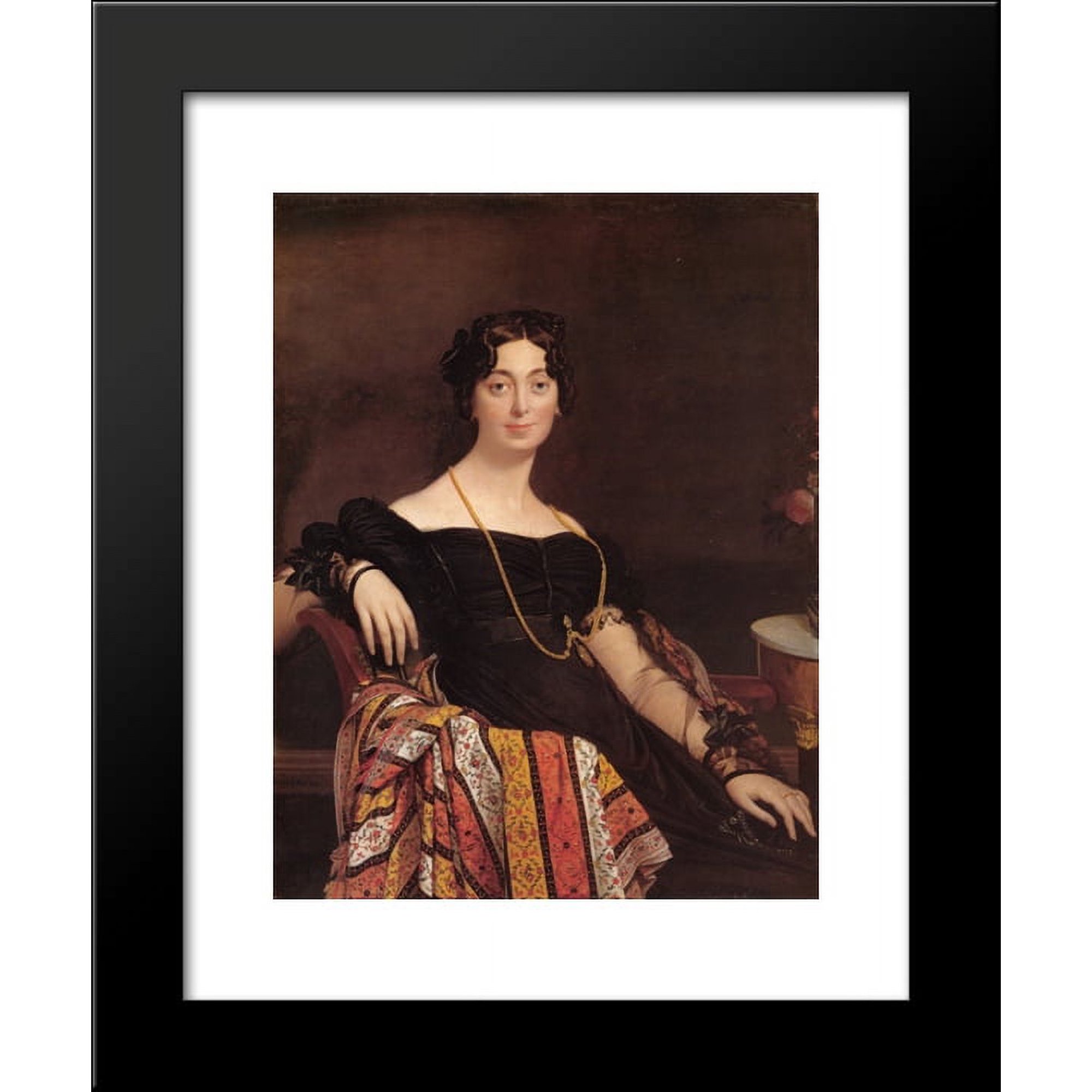 Portrait of Madame Leblanc 20x24 Framed Art Print by Jean Auguste Dominique Ingres