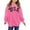 Pink, variant on Fashionable Printed Long Sleeve Hooded Sweatshirt for Girls, Cozy Oversized Crewneck Casual Pullover Top, Loose Fit California Inspired Women's Lounge Wear