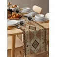 thumbnail image 6 of Vintage Geometric Table Runner Cotton Linen 36 Inch Holiday Dresser Scarves, Southwest Ethnic Modern Tablerunner for Kitchen Coffee Dining Bedroom Home Living Room Dinner Scarf Décor 13''x36'', 6 of 9