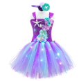 thumbnail image 1 of Vestido de princesa para niñas con disfraz de sirena Flash, vestido de actuación navideña, minifalda de sirena, 1 of 5
