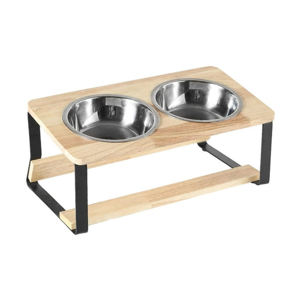Comedero elevado para gatos, platos para gatitos, estación de alimentación elevada duradera, cuencos para gatos elevados Tazón de acero inoxidable