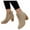 Khaki, variant on Bmisegm Women's Vintage Printed Round Toe Zipper Zip up Short Naked Boots Shoes Boots for Women Khaki 7.5