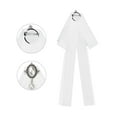 thumbnail image 3 of INSPIRE CHIC Women's Lace Pre-Tied Bow Tie Retro Bowknot Pin Bowties Satin Brooch White, 3 of 4