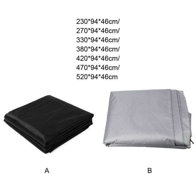 Ruiboury Boat Cover Waterproof And Dustproof Easy To Clean And Maintain Polyester Waterproof Cover Dustproof Cover silver 380*94*46cm 1Set