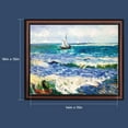 thumbnail image 2 of Seascape at Saintes Maries by Vincent Van Gogh Framed Wall Art Print, Nautical Wall Decor for Kitchen or Living Room, Home Decor Gift, 11x14, 2449, 2 of 7