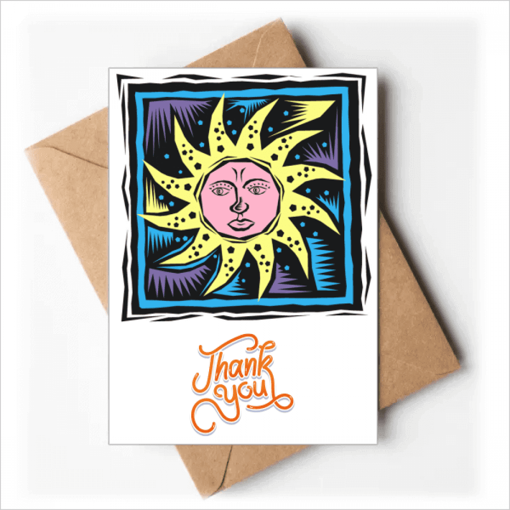 Myths Lgends Mexicon Culture Element Engraving Thank You Cards Envelopes Blank Note