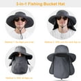 thumbnail image 4 of Sun Protection Hat, TeqHome Anti-UV Hat with Removable Neck Face Cover for Hiking Fishing Traveling, 4 of 7