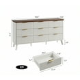thumbnail image 2 of CazToi Modern 9-Drawer Fluted Dresser 60.6" Wide Wooden Storage Chest TV Stand, 2 of 8