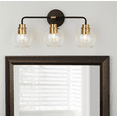 thumbnail image 4 of Home Decorator Lawrence 3-Light Aged Bronze and Brass Vanity Light, 4 of 5