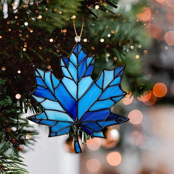 Qonioi Maple Leaf Wall Decoration, Acrylic Sun Catcher Window Hanging, Festive Door Ornament for Home Holiday Decor