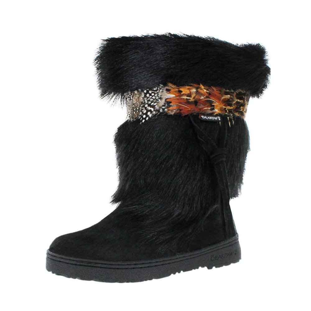 shaggy slipper boots
