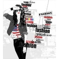thumbnail image 3 of Ambesonne USA Duvet Cover Set, Modern Teen Girl USFlag, Queen, White Black Red, 3 of 3