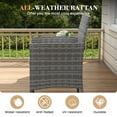 thumbnail image 4 of UDPATIO Furniture Set 3 Pieces Patio Rattan Wicker Chairs,Patio Porch Outdoor Furniture Set with Chairs,GR, 4 of 9