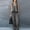 Gray, variant on 80s Outfit for Ladies Date Night Sets Women's Casual Summer Beach Loose Two Piece Outfit Sleeveless V Neck Ruffle Top Wide Leg Pants Set Khaki S