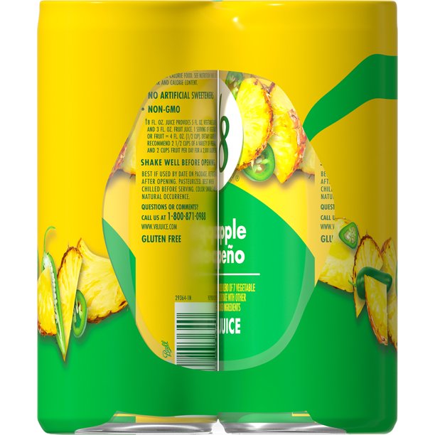 V8 Pineapple Jalapeno Juice - Non gmo labels for retail - Walmart