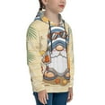 thumbnail image 3 of Kll Unisex Kids Boys Girls Hooded Pocket Pullover Hoodies-Hello Summer Cute Gnome, 3 of 9