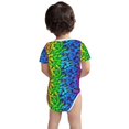 thumbnail image 3 of Xecao Multicolored Butterflies Pattern Baby Climbing Bodysuit Short Sleeve Onesie Unisex 0-12 Months Baby Shirt Newborn Outfits Crotch snap design-18 Months, 3 of 6
