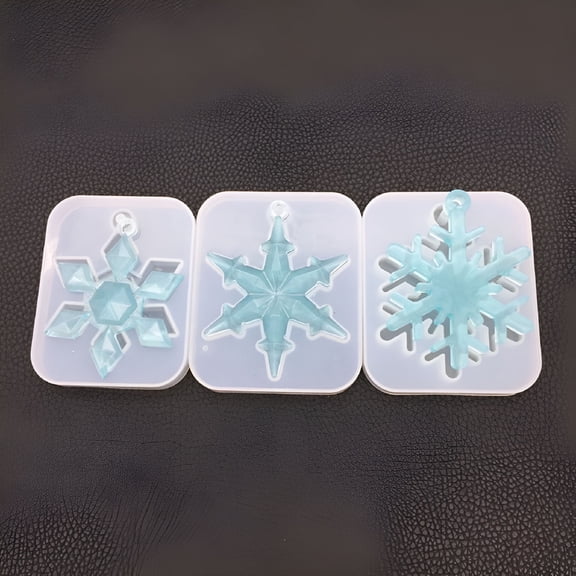 ACDANC 2026 New 6Pcs Silicone Snowflake Molds Diy Epoxy Resin Pendant Mold for Making Crafts,Resin Jewelry,Pendant Making,Diy Projects,Holiday Decorations