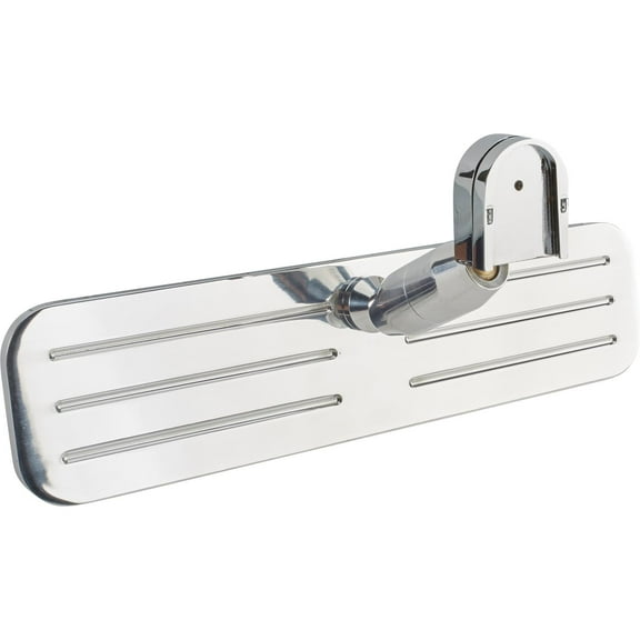 Speedway Motors Polished Ball Milled Billet Aluminum Interior Rear View Mirror, Attached Pivot Ball Allows Easy Adjustment, Rectangular Shape, 9.25” Wide x 2.38” Tall