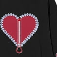 thumbnail image 4 of Babcutegg Kid Girls Valentine's Day Shirts Graphic Tee Long Sleeve Love Heart Elastic Cuffs Regular Fit Girls Tops Black Size 13-14, 4 of 5