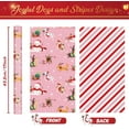 thumbnail image 5 of Dog Christmas Wrapping Paper Roll - 1 Roll 17”x 33 ft Pink Puppy Christmas Wrapping Paper Reversible Red Candy Cane Stripe Gift Wrap for Kids Adults Xmas Winter Puppy Party Celebration, 5 of 14